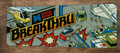 Breakthru Arcade Video Game 3x12  Metal Wall Sign Marquee Banner Poster