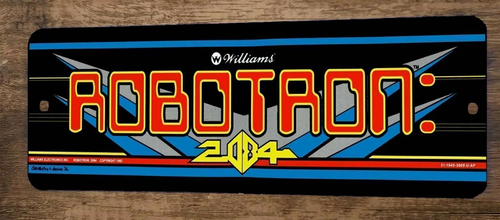 Robotron 2084 Arcade 3x12 Metal Wall Video Game Sign Poster