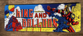 King and Balloon Arcade 3x12 Metal Wall Video Game Marquee Banner Sign