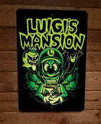 Luigi's Mansion 8x12 Inch Metal Wall Sign Video Game Mario Bros Poster