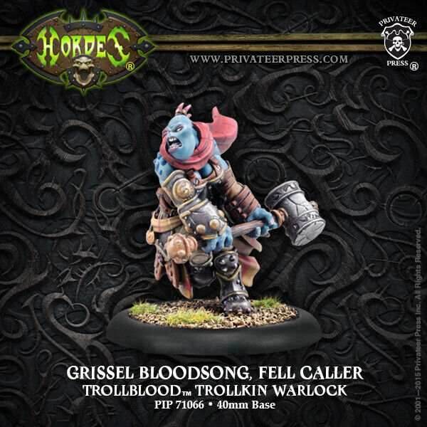 Hordes: Trollbloods Grissel Bloodsong Fell Caller Warlock - 