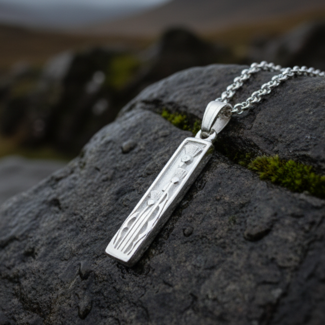 Mairi Triple Thistle Necklace