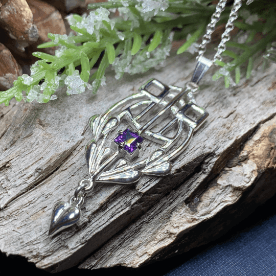 Scottish Mackintosh Thistle Necklace - 18