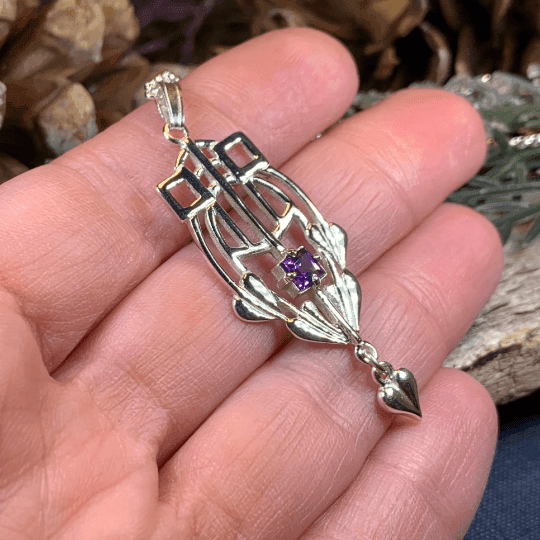 Scottish Mackintosh Thistle Necklace - 18