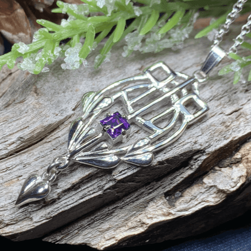 Scottish Mackintosh Thistle Necklace - 18