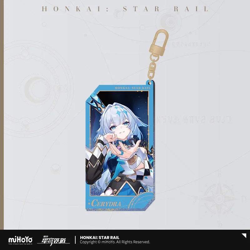 Invitation From The Stellar Series Glitter Quicksand Acrylic Keychain Honkai: Star Rail