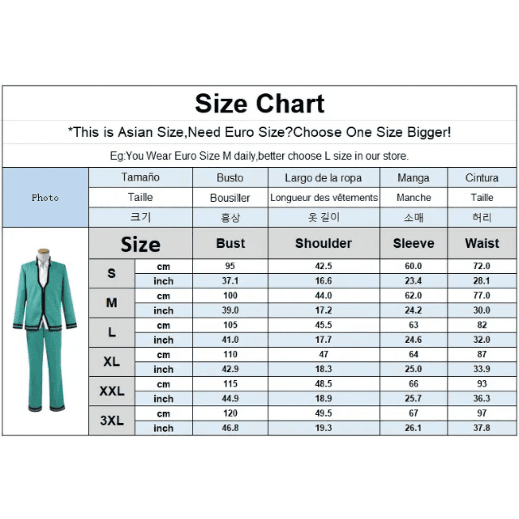 Saiki K High School Uniform – Anime Cosplay Set - Costume Only / S