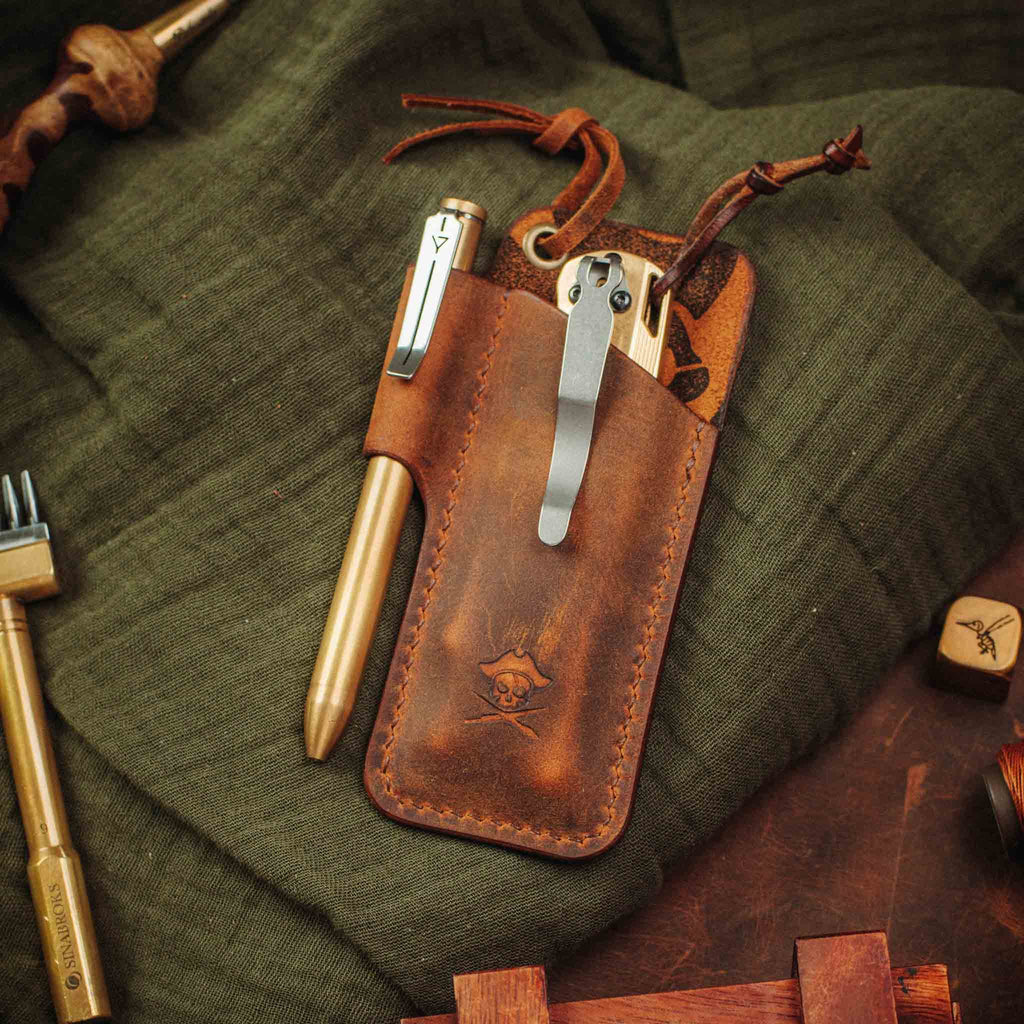 Pirate Goods Sailor Knife Sleeve – Leather EDC Pocket Knife Holder
