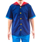 Sailor Man Adult Halloween Costume Set with Muscle Arms Spinach Captain Cosplay