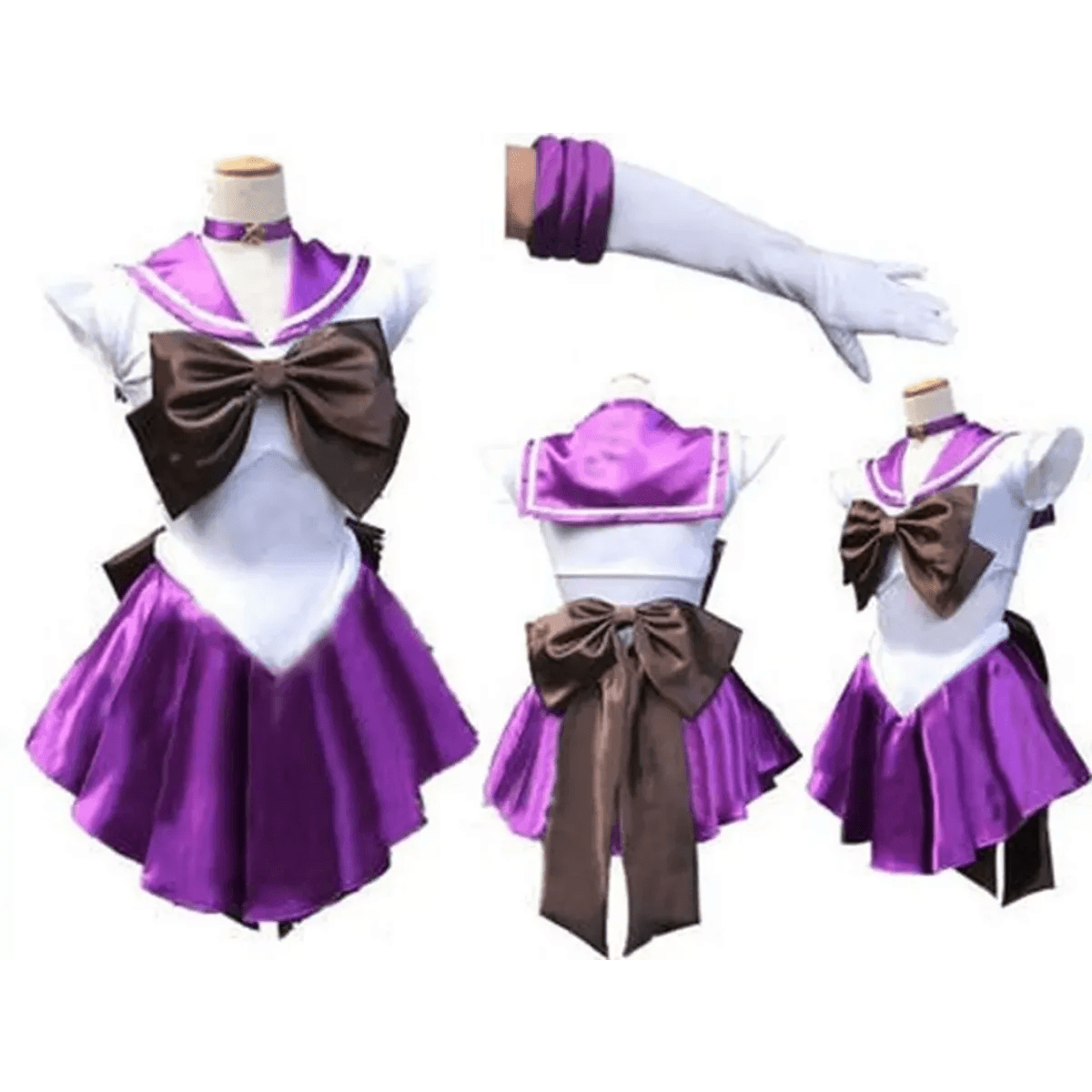 Sailor Moon Cosplay Costume - Dress, Vestido, Wig - Purple / S
