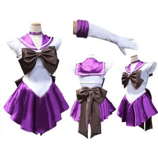 Sailor Moon Cosplay Costume - Dress, Vestido, Wig - Purple / S