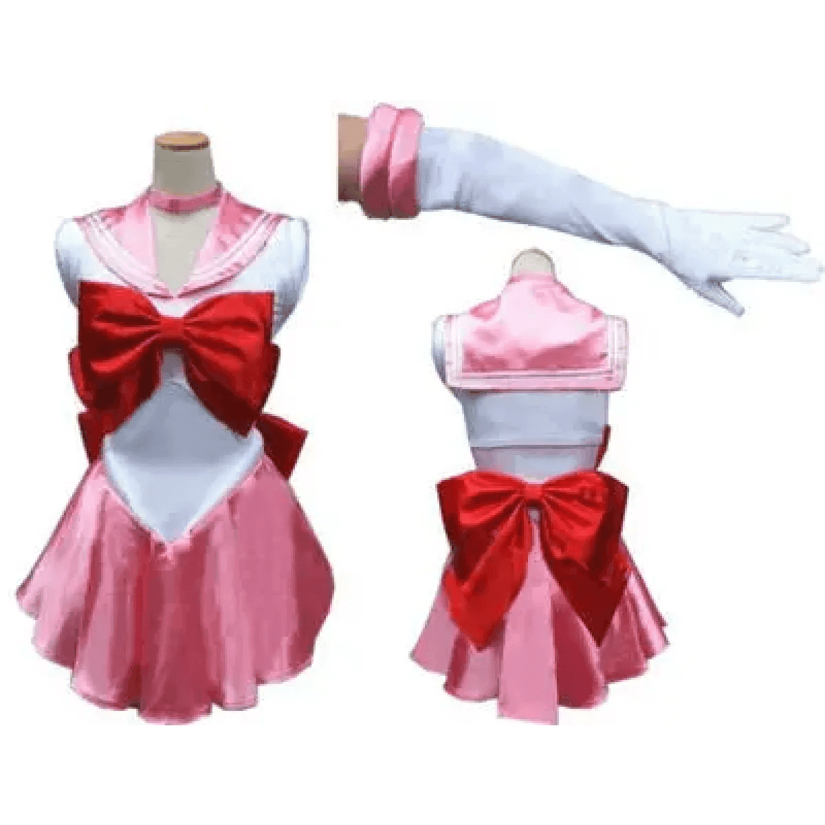 Sailor Moon Cosplay Costume - Dress, Vestido, Wig - Pink / S