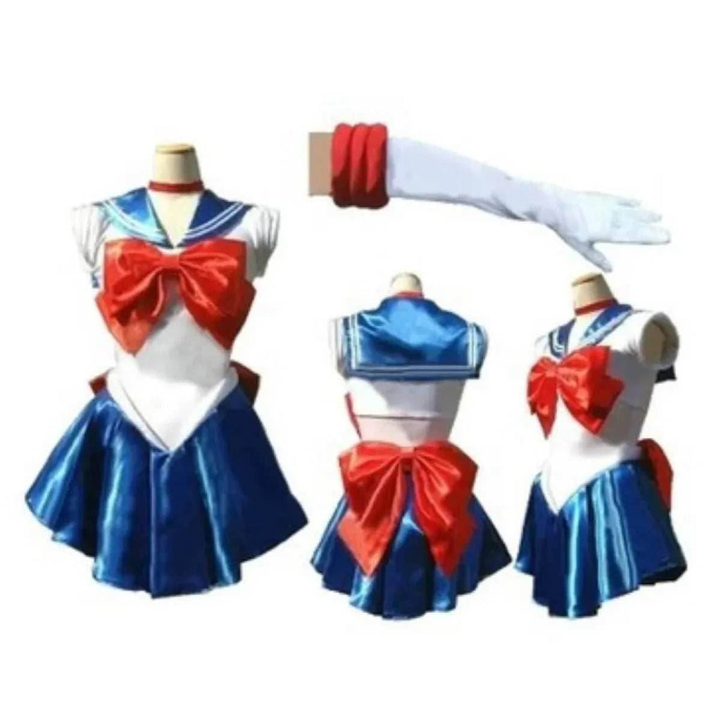 Sailor Moon Cosplay Costume - Dress, Vestido, Wig - Purple / S