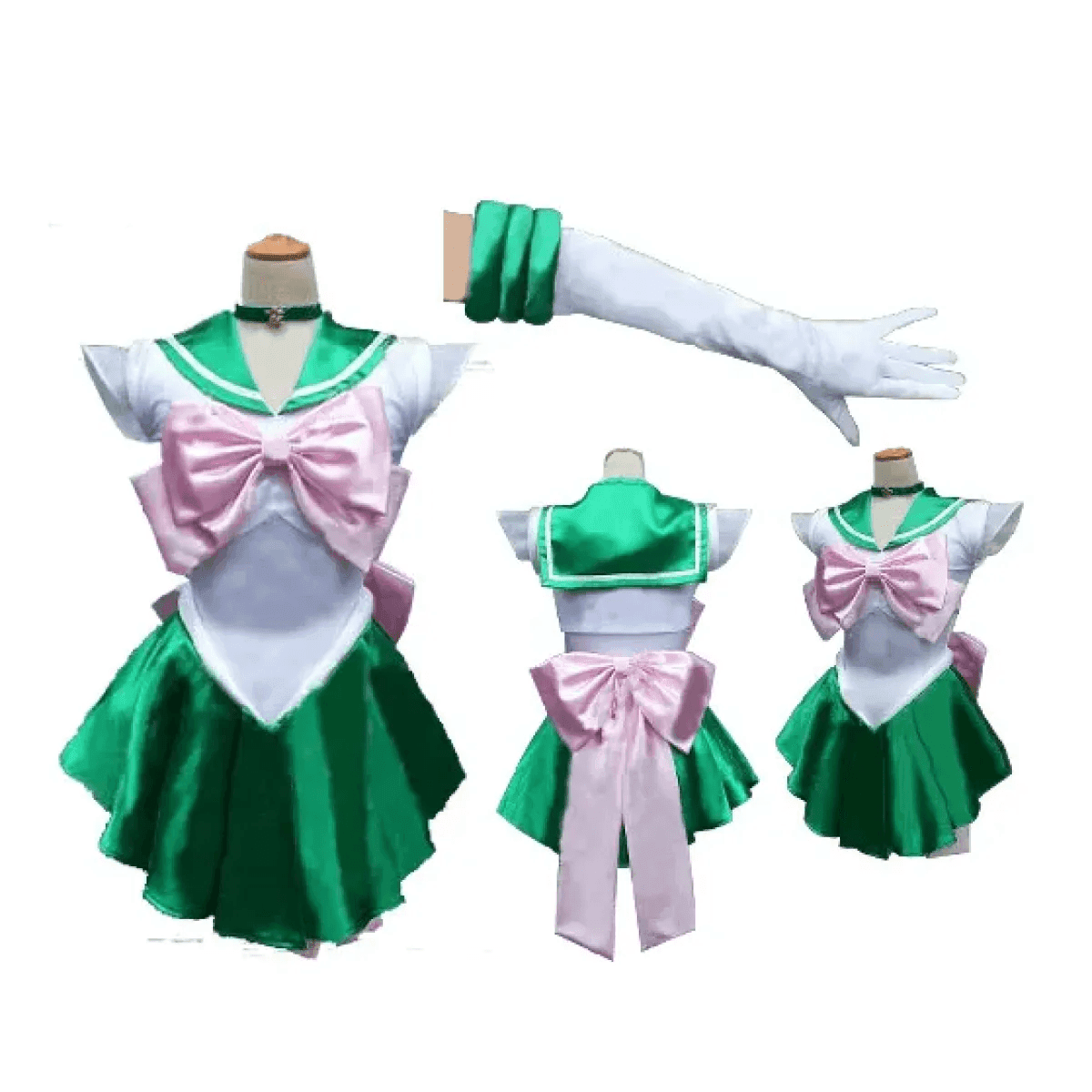 Sailor Moon Cosplay Costume - Dress, Vestido, Wig - Green / S