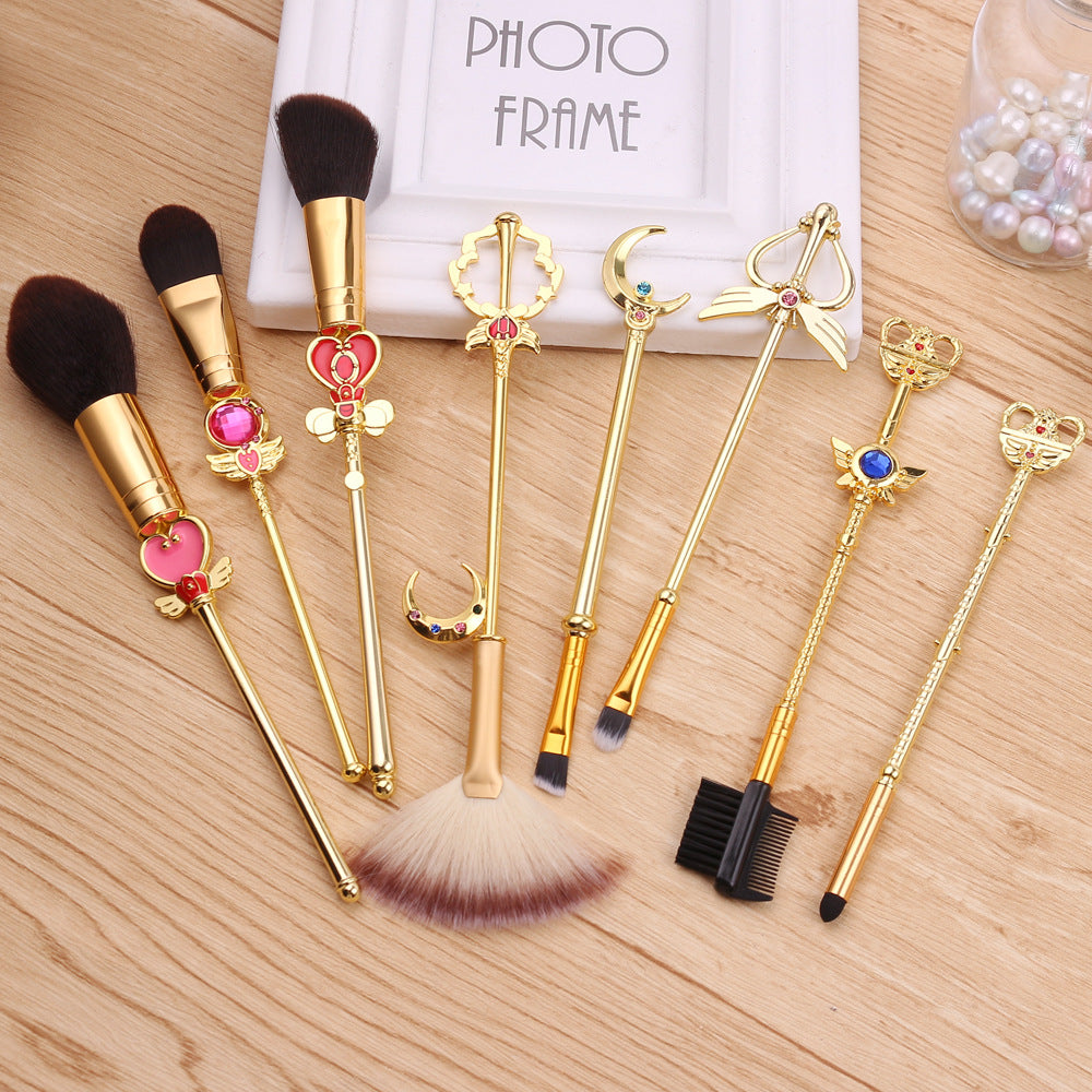 Sailor Moon Makeup Brush Tool Set Unicorn Wet and Wild Anime Peripheral Gifts