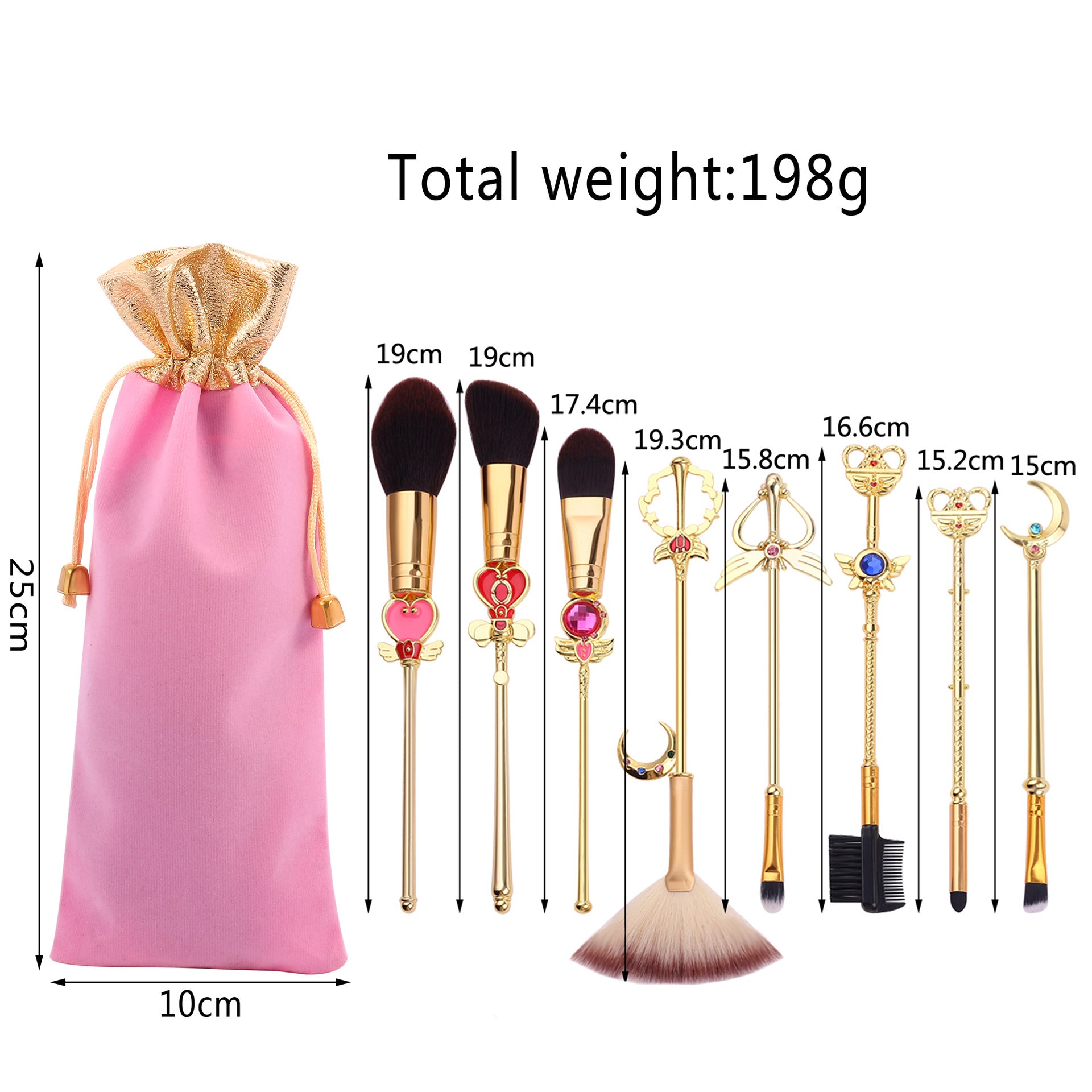 Sailor Moon Makeup Brush Tool Set Unicorn Wet and Wild Anime Peripheral Gifts