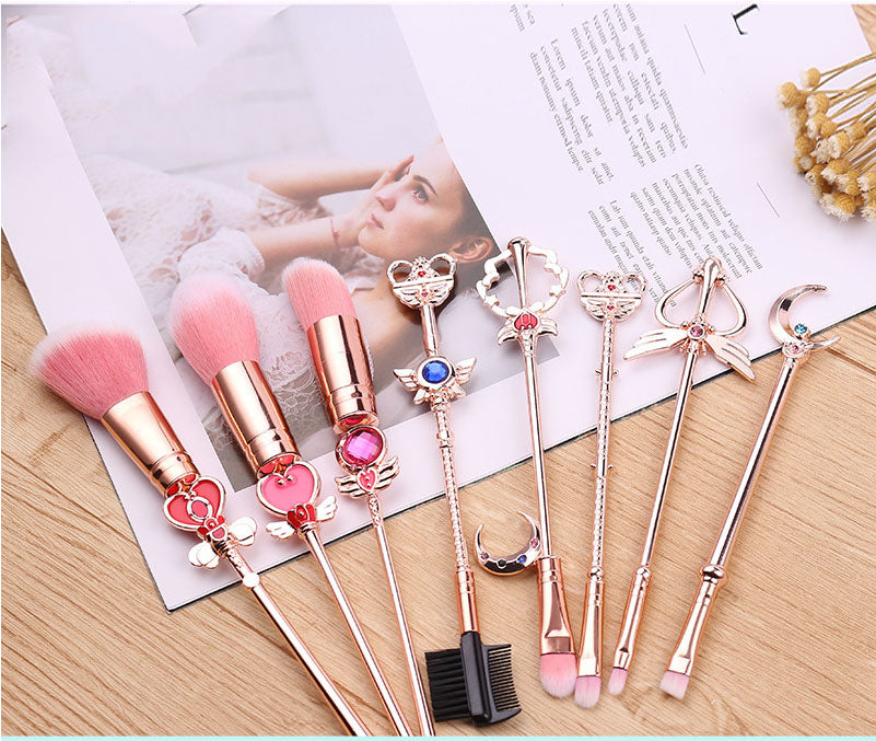 Sailor Moon Makeup Brush Tool Set Unicorn Wet and Wild Anime Peripheral Gifts