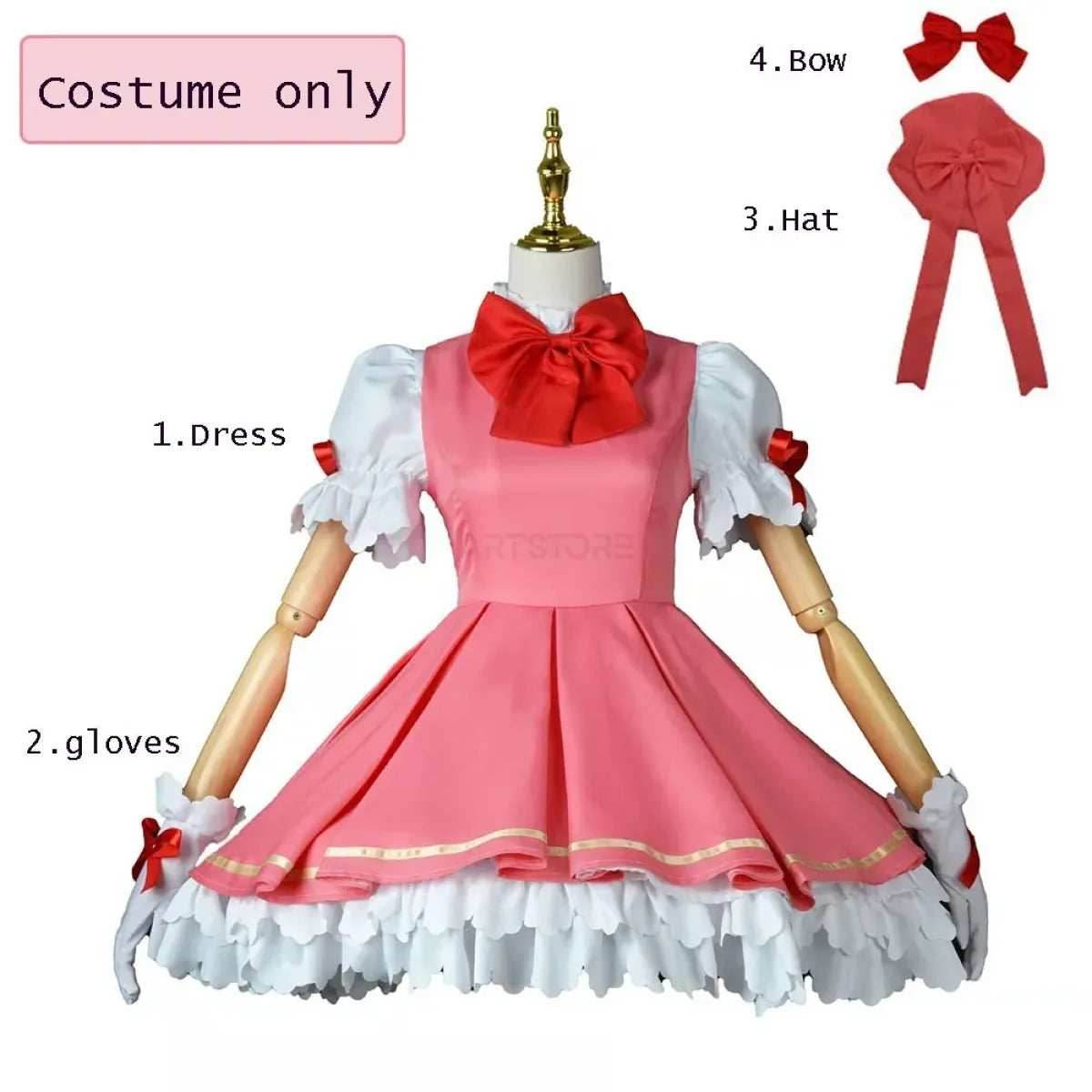 Sakura Princess Cosplay Dress - Wig / XS