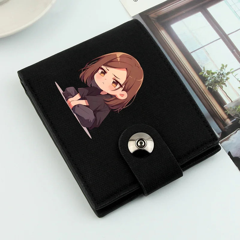 Satoru Gojo Wallet Large Capacity Japanese Anime Wallet men's Cartoon Money Clip PU Leather Purse for Credit Cards Bag Holder