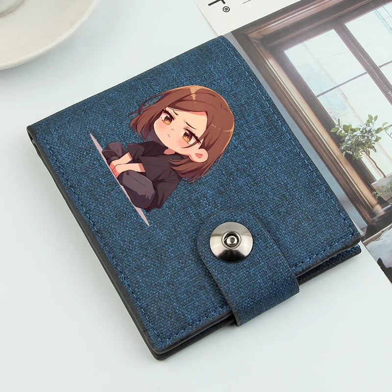 Satoru Gojo Wallet Large Capacity Japanese Anime Wallet men's Cartoon Money Clip PU Leather Purse for Credit Cards Bag Holder