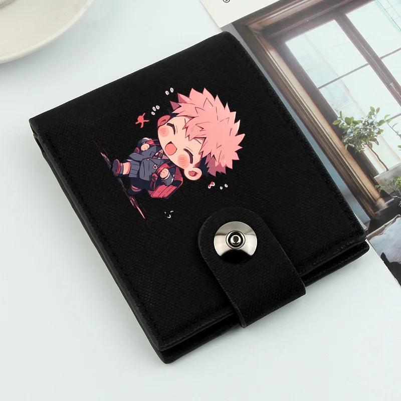 Satoru Gojo Wallet Large Capacity Japanese Anime Wallet men's Cartoon Money Clip PU Leather Purse for Credit Cards Bag Holder