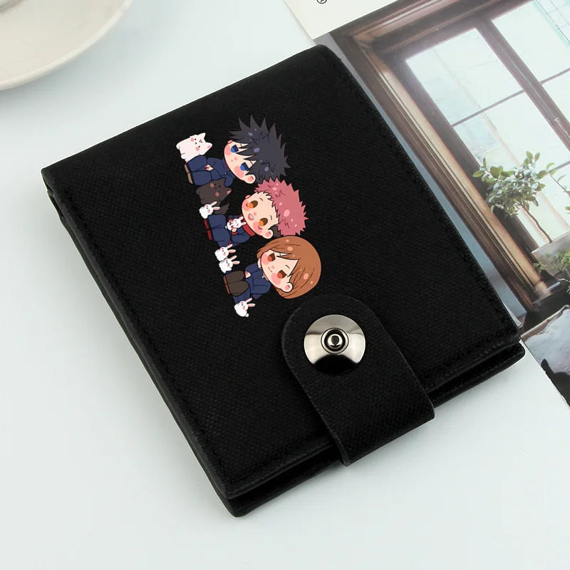 Satoru Gojo Wallet Large Capacity Japanese Anime Wallet men's Cartoon Money Clip PU Leather Purse for Credit Cards Bag Holder