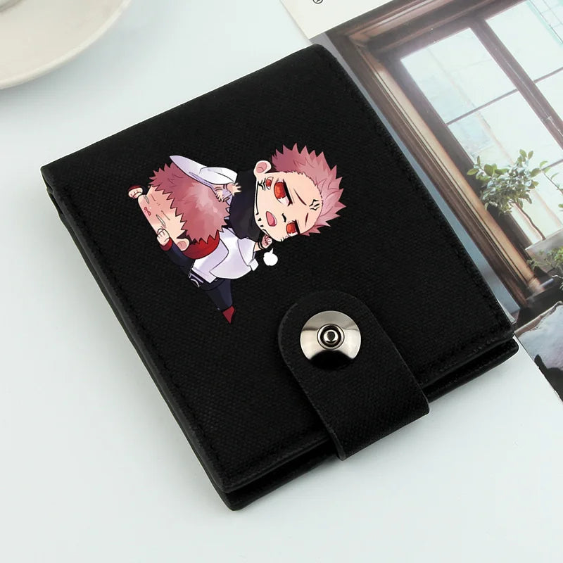 Satoru Gojo Wallet Large Capacity Japanese Anime Wallet men's Cartoon Money Clip PU Leather Purse for Credit Cards Bag Holder