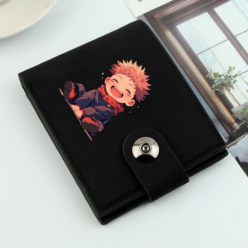 Satoru Gojo Wallet Large Capacity Japanese Anime Wallet men's Cartoon Money Clip PU Leather Purse for Credit Cards Bag Holder