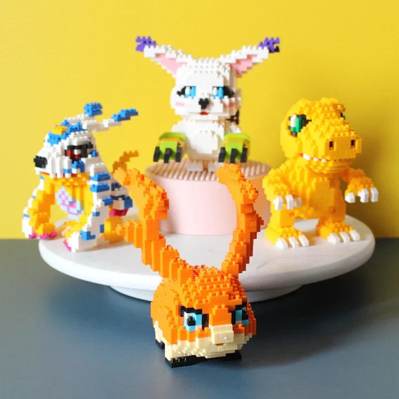 SC Digimon Agumon Gabumon Piyomon Palmon Patamon Tailmon Digital Monster Pet Doll Mini Diamond Blocks Bricks Building Toy No Box