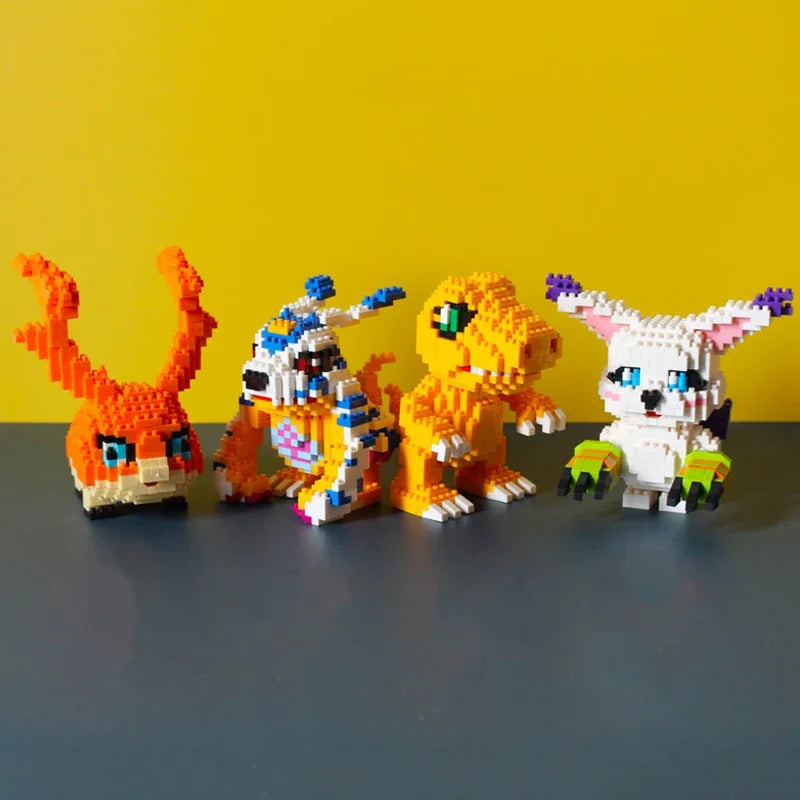 SC Digimon Agumon Gabumon Piyomon Palmon Patamon Tailmon Digital Monster Pet Doll Mini Diamond Blocks Bricks Building Toy No Box