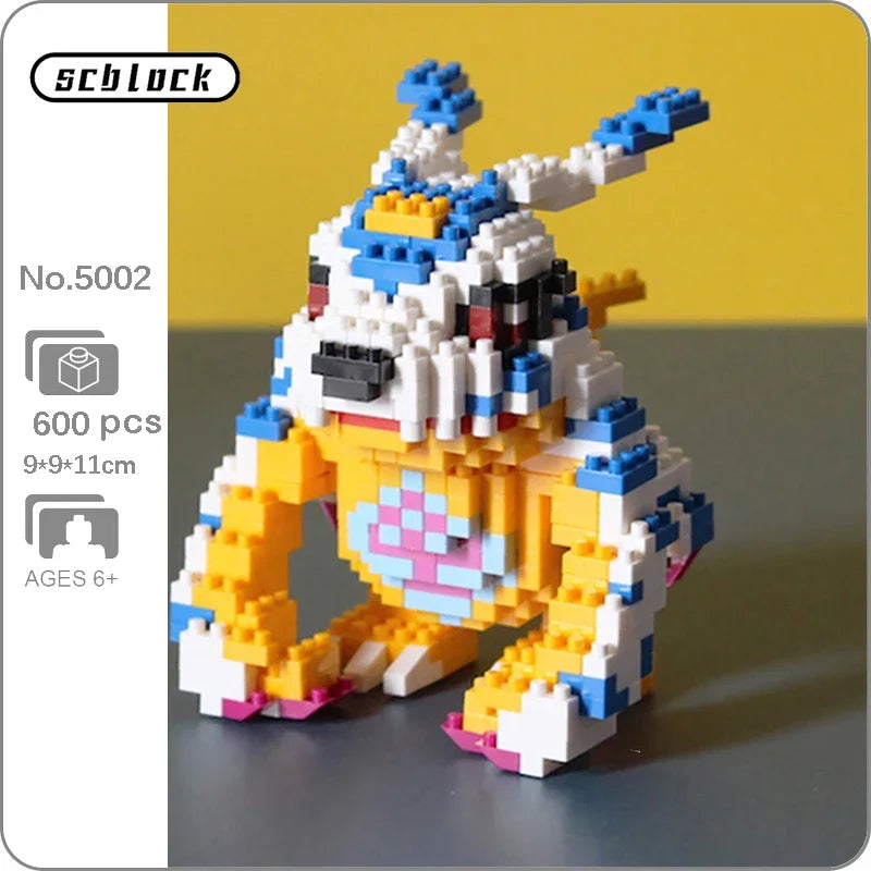 SC Digimon Agumon Gabumon Piyomon Palmon Patamon Tailmon Digital Monster Pet Doll Mini Diamond Blocks Bricks Building Toy No Box