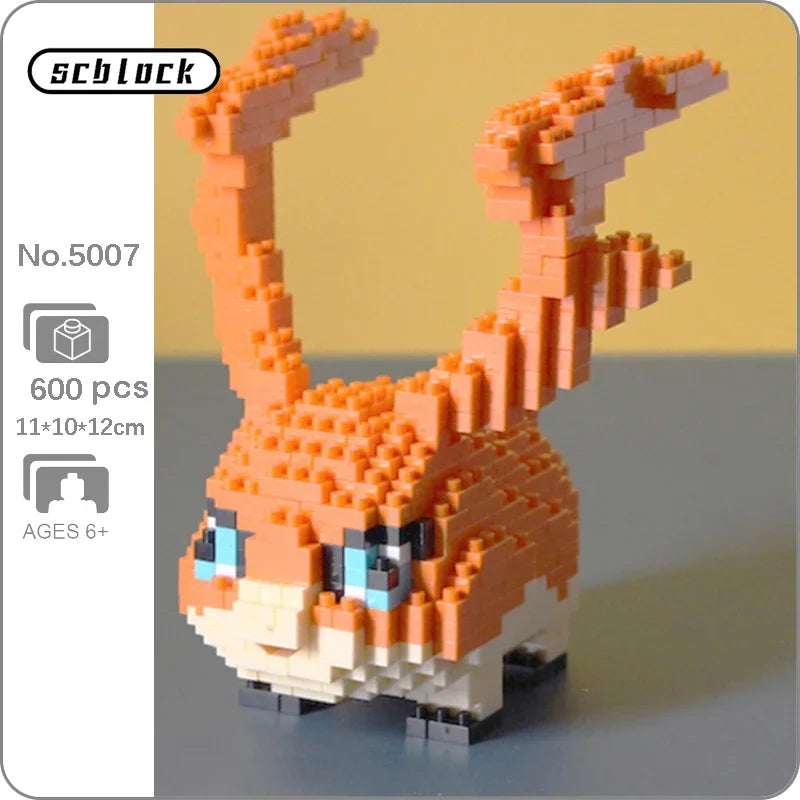 SC Digimon Agumon Gabumon Piyomon Palmon Patamon Tailmon Digital Monster Pet Doll Mini Diamond Blocks Bricks Building Toy No Box