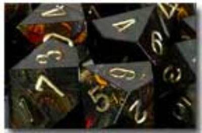 Scarab Polyhedral Blue Blood/gold 7-Die Set - Role-Players