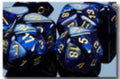Scarab Polyhedral Royal Blue/gold 7-Die Set - Role-Players