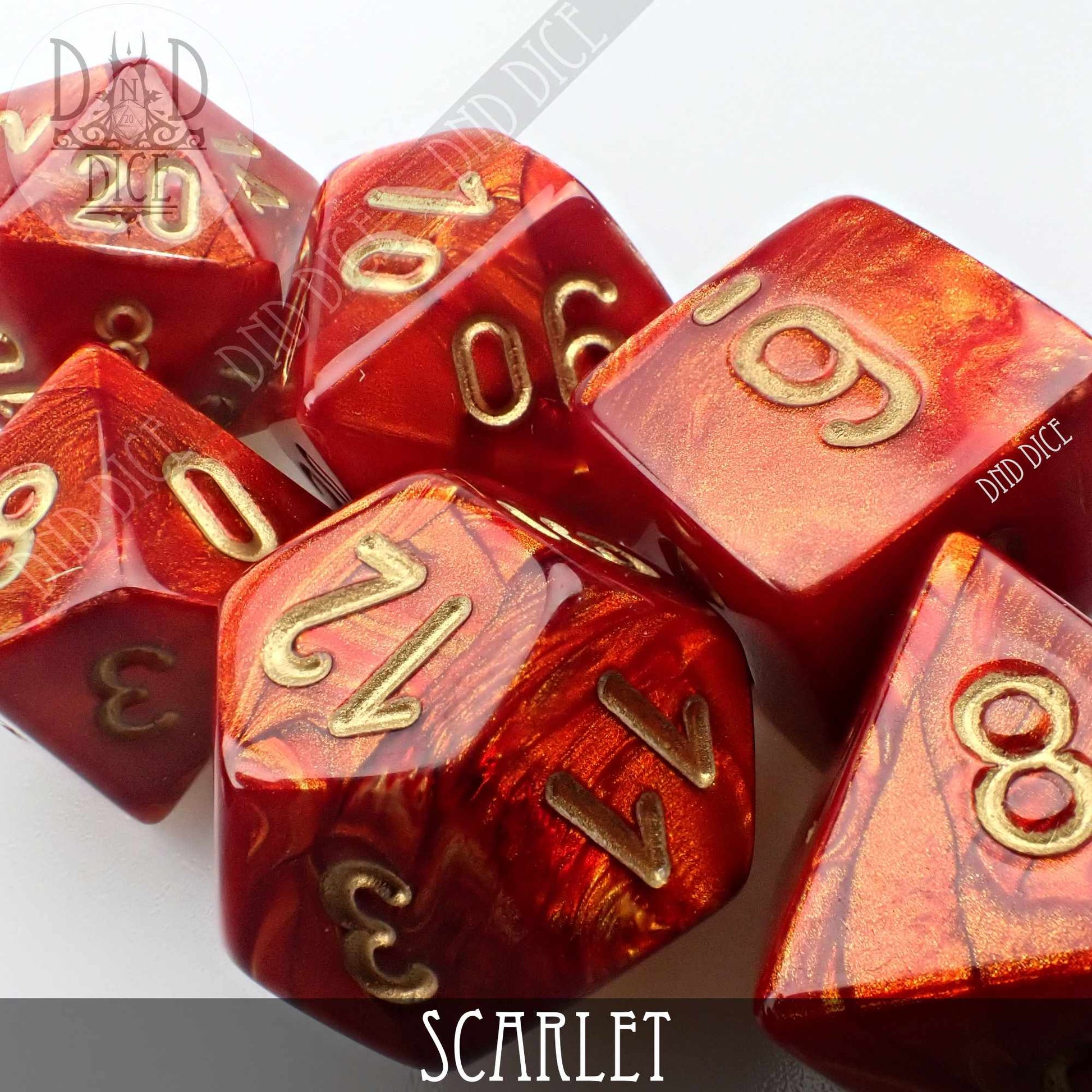 Scarab Scarlet Dice Set