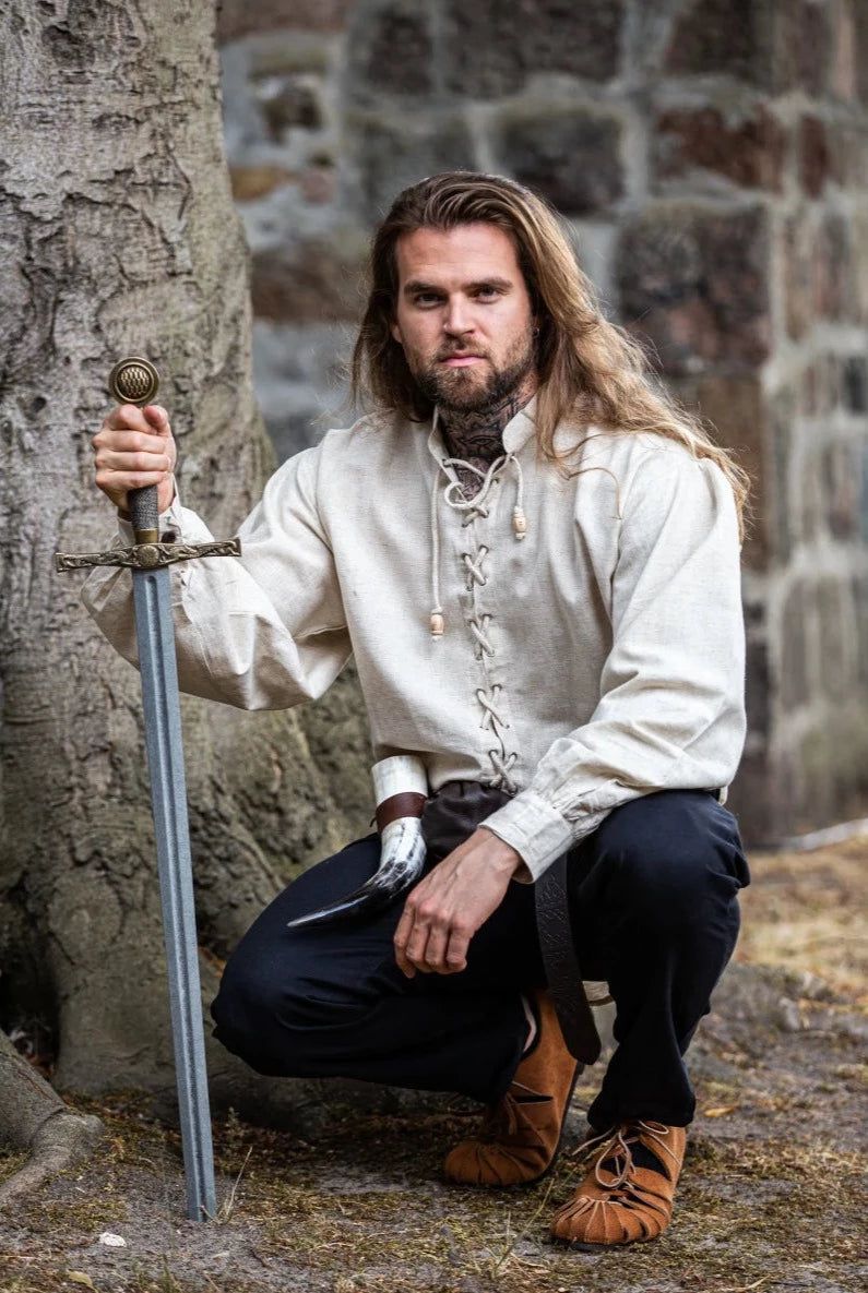 Laced Long Sleeve Viking Shirt | Adjustable Neckline