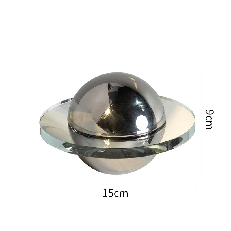 Science Fiction UFO Model Home Living Room Bedroom Modern Simple American Coffee Table Gadgets Crystal Flying Saucer Decorations