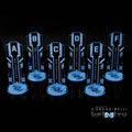Acrylic Sci Fi Objectives 6 Pack - Fluorescent Blue / Alpha