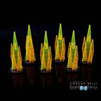 Acrylic Sci Fi Objectives 6 Pack - Fluorescent Orange / Numeric