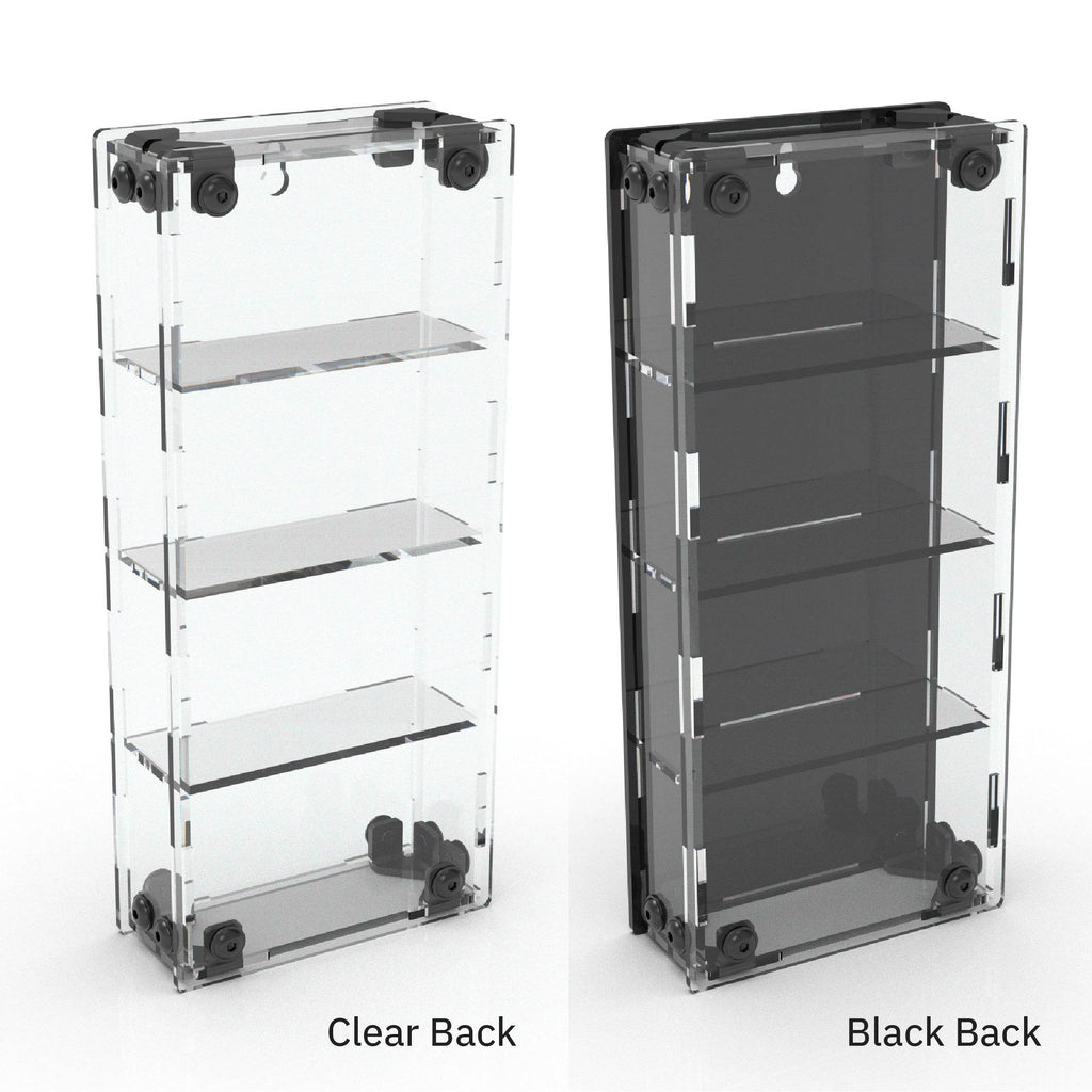 12 Miniature Figure Display Case - Black / UV Blocking