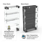16 Miniature Figure Display Case - Black / UV Blocking