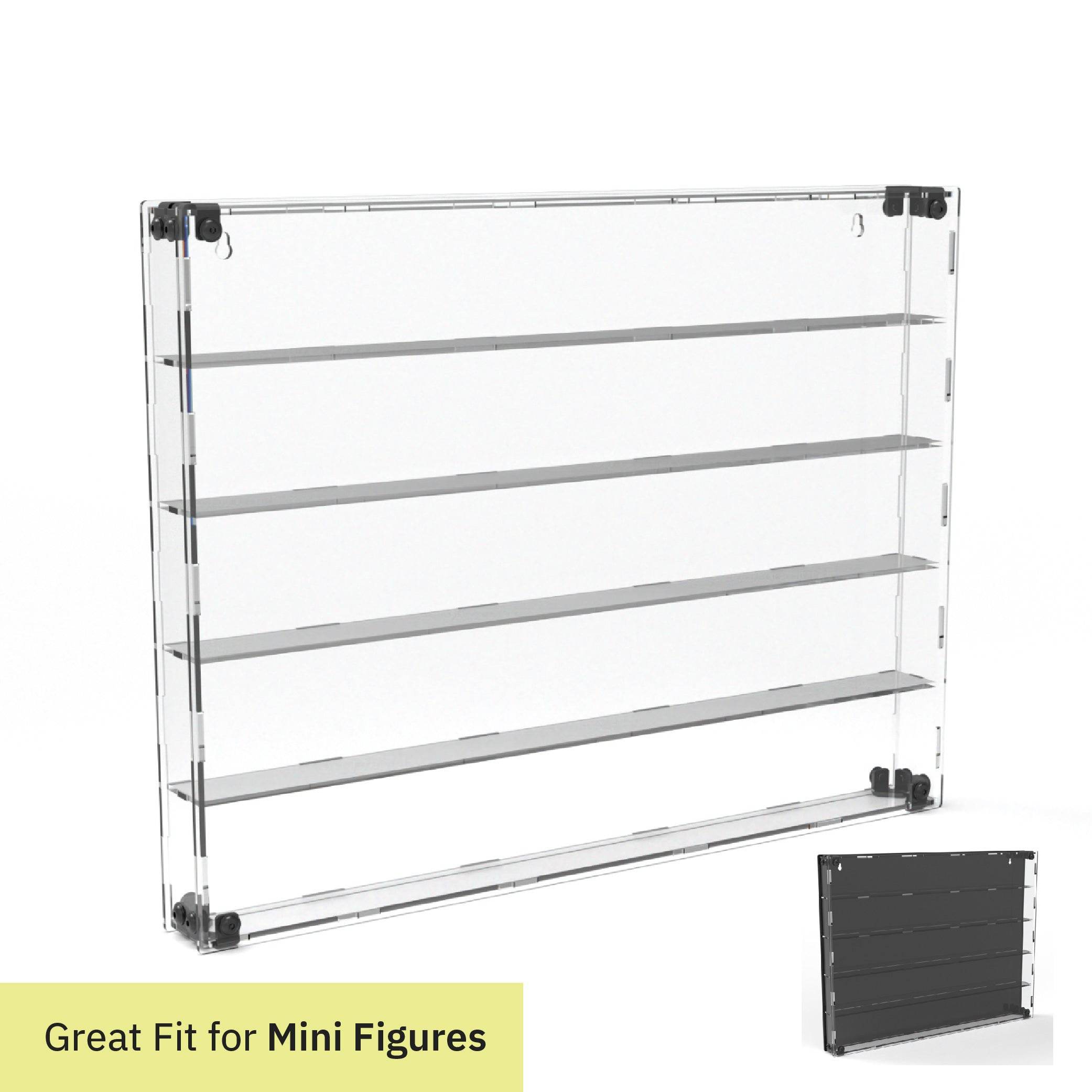 75 Miniature Figure Display Case (Tall Fig Friendly) - Black / UV Blocking