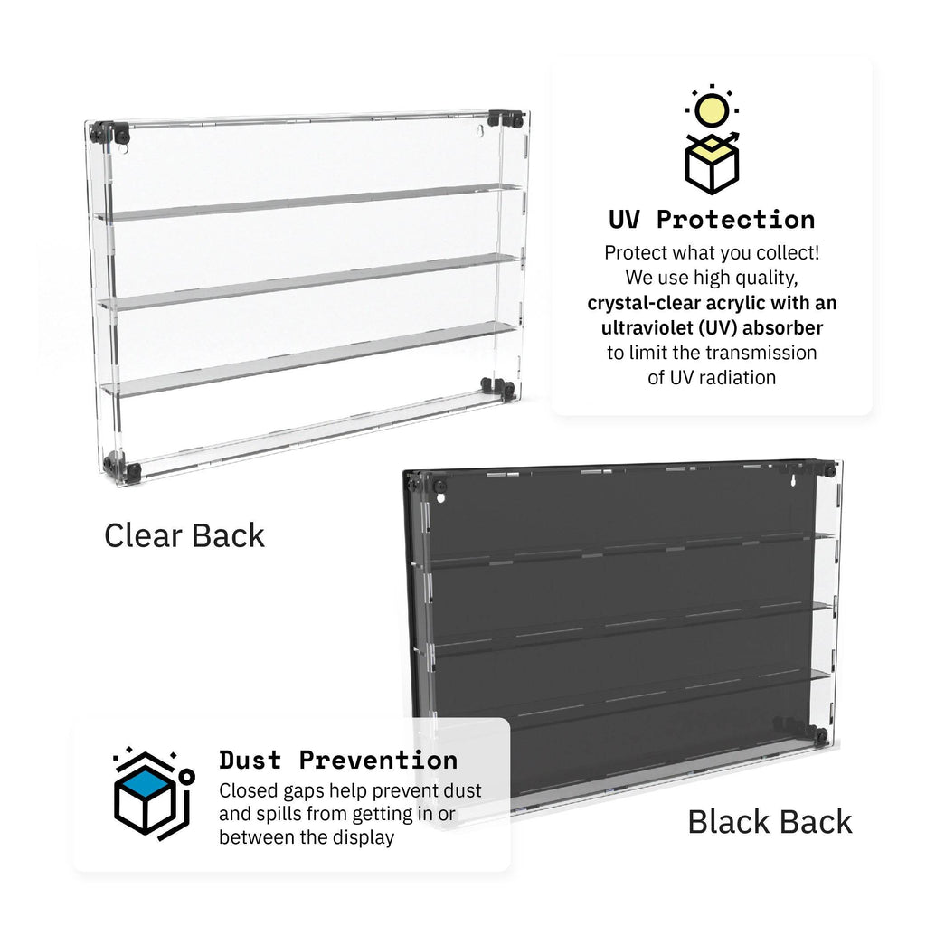 56 Miniature Figure Display Case (Tall Fig Friendly) - Black / UV Blocking