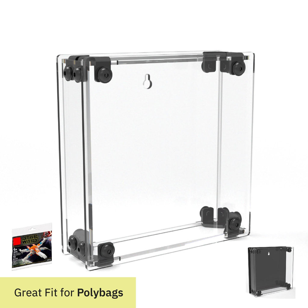 Single Mini Figure Polybag Display Case - Black / UV Blocking