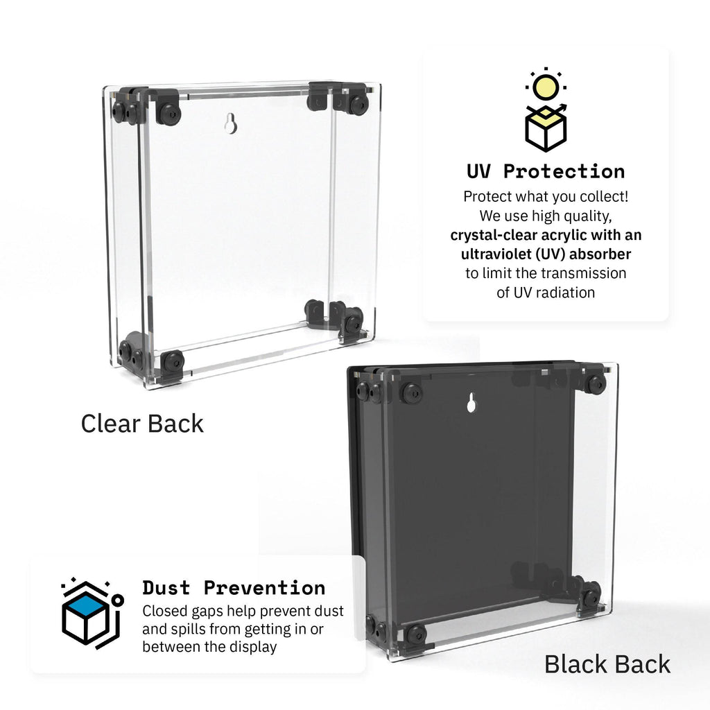 Single Mini Figure Polybag Display Case - Black / UV Blocking