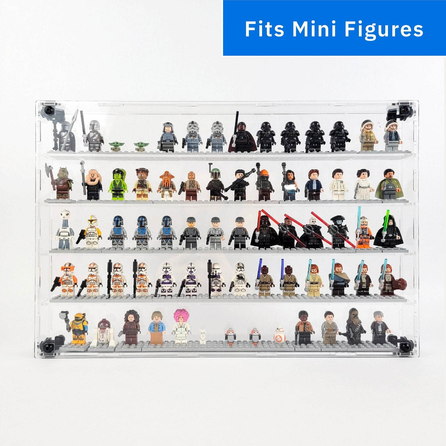 70 Miniature Figure Display Case (Classic V1) - Black / UV Blocking