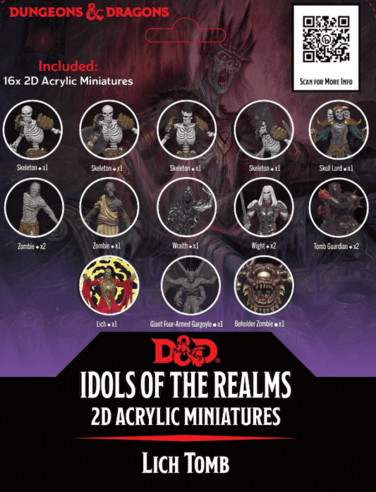 D&D: Idols of the Realms - Lich Tomb - 2D Acrylic Miniatures - 