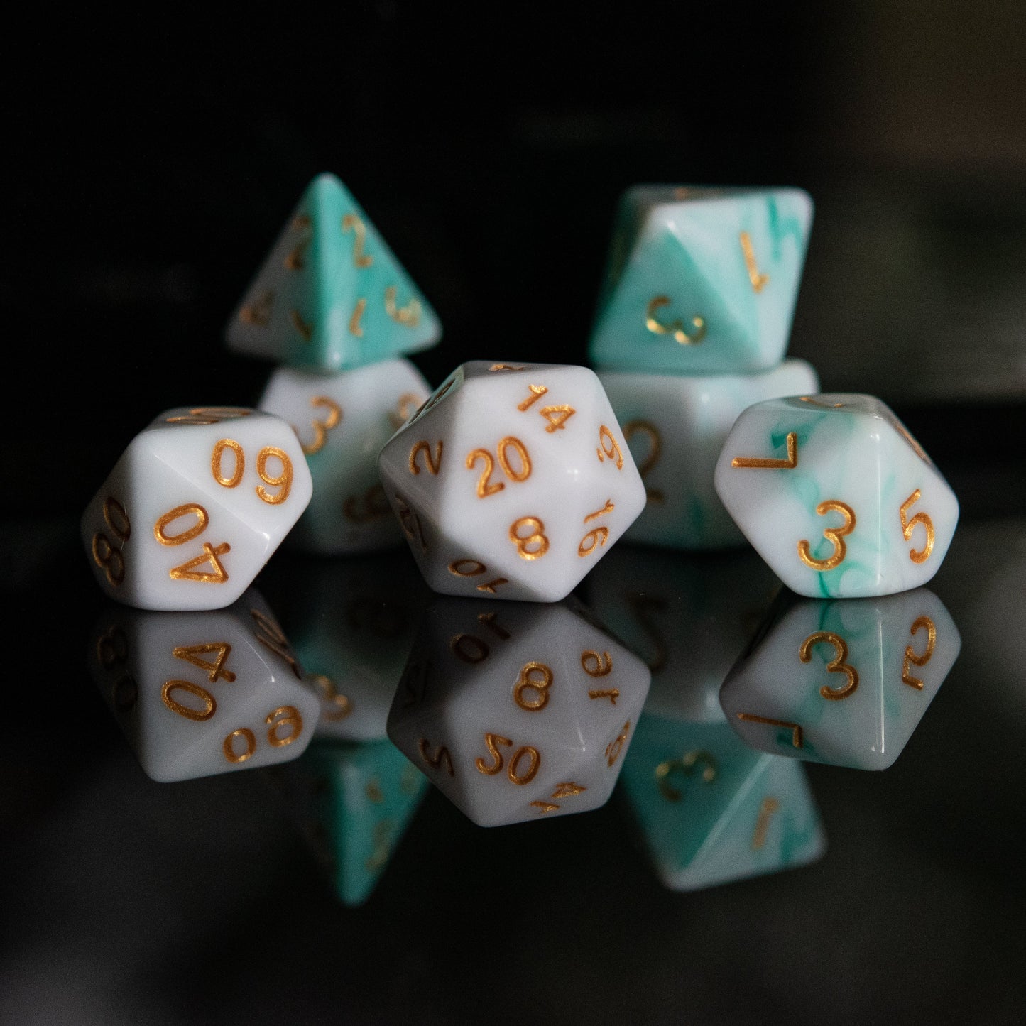 Seafoam Acrylic Dice Set