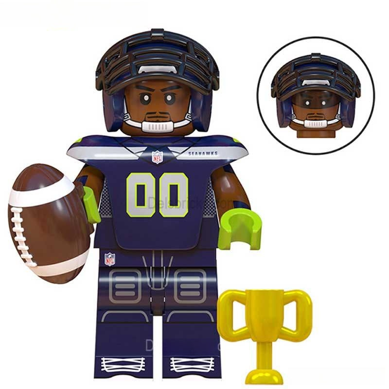 Seattle Seahawks NFL Football Teams Lego Minifigures Custom Toys