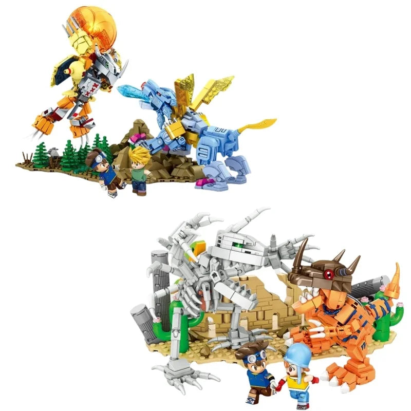 SEMBO BLOCK Digimon Adventure Anime Block Action Doll Model Garudamon Metal Greymon Children's Model Puzzle Toy Birthday Gift